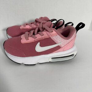 Girls Toddler Nike Air Max Pink and White Shoes Sz 9C